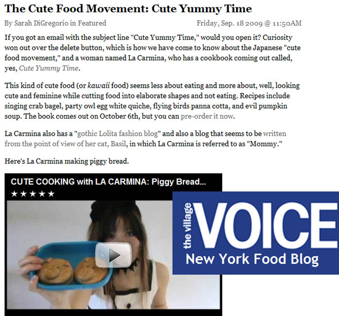 cute food movement, cute yummy time, la carmina, piggy bread video, Japanese bento box decoration, Face Food, mark batty publisher, kawaii bentos, recipes for adorable lunch boxes kid's creative eats