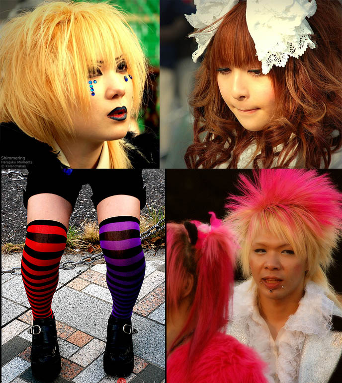 gothic lolitas in harajuku, visual kei jrock hairstyles, gothloli parasols, crazy fruits fashion, japanese street style, weird crazy japanese teens, clothing in japan, tokyo pretty lolitas teenager, sweet lolita with cute bangs, kawaii hairstyles, japanese fashion street style, cosplay in Harajuku bridge