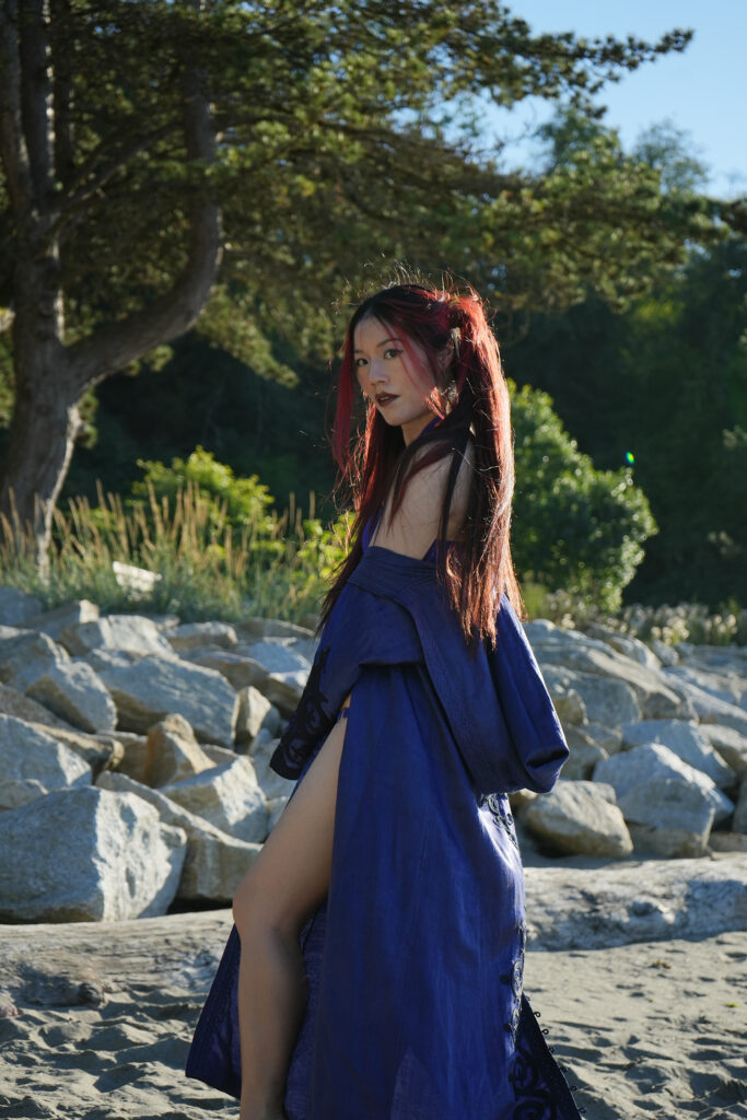 la carmina bikini swimwear lacarmina fashion modeling goth model gothic swimsuit style influencer vancouver canada japanese japan content creators